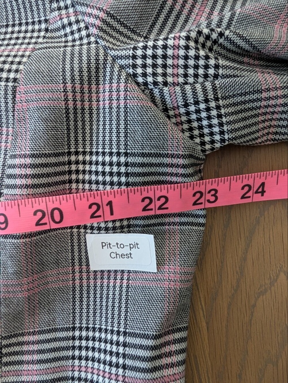 Worthington XXL Plaid Blazer NWT Pink Gray Black Menswear Inspired - Picture 8 of 10